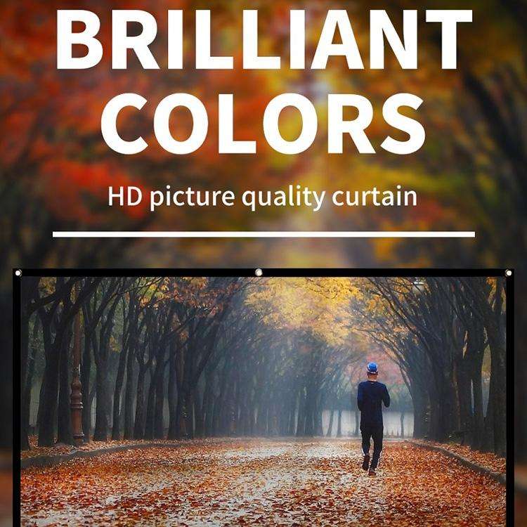 Simple Folding Thin Polyester Projector Film Curtain, Size:100 inch (16:9) Projection Area: 221x1...