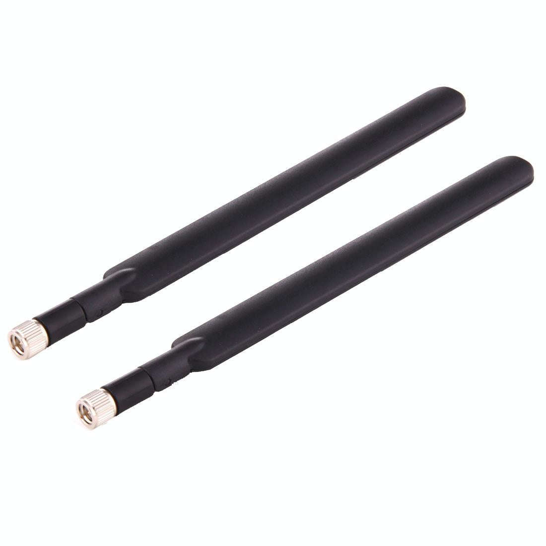 2 PCS B593 5dBi SMA Male 4G LTE Router Antenna(Black)
