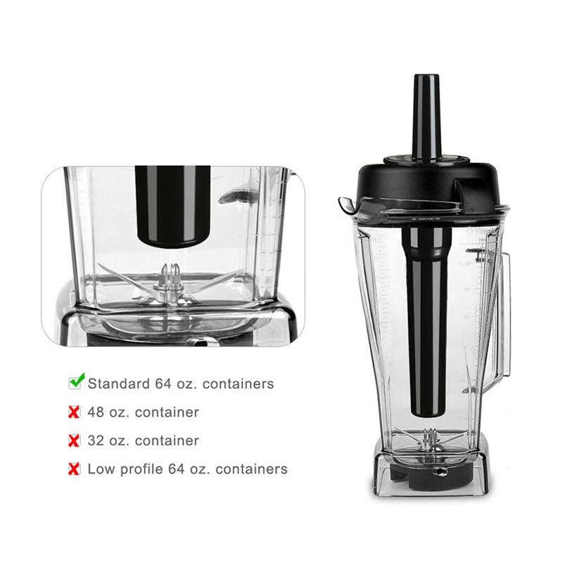 For Vitamix 760/5000/5200 Blenders Standard 64oz Container Blender Tamper Tool(Black)