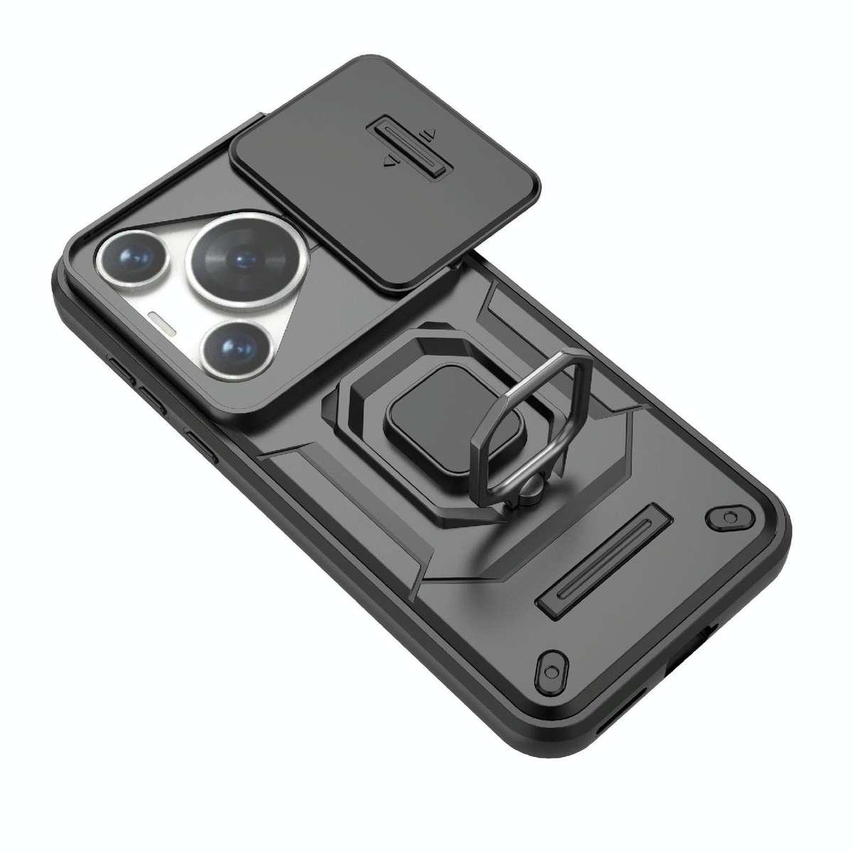 For Huawei Pura 70 Pro / Pura 70 Pro+ Sliding Camshield TPU + PC Shockproof Phone Case with Holde...