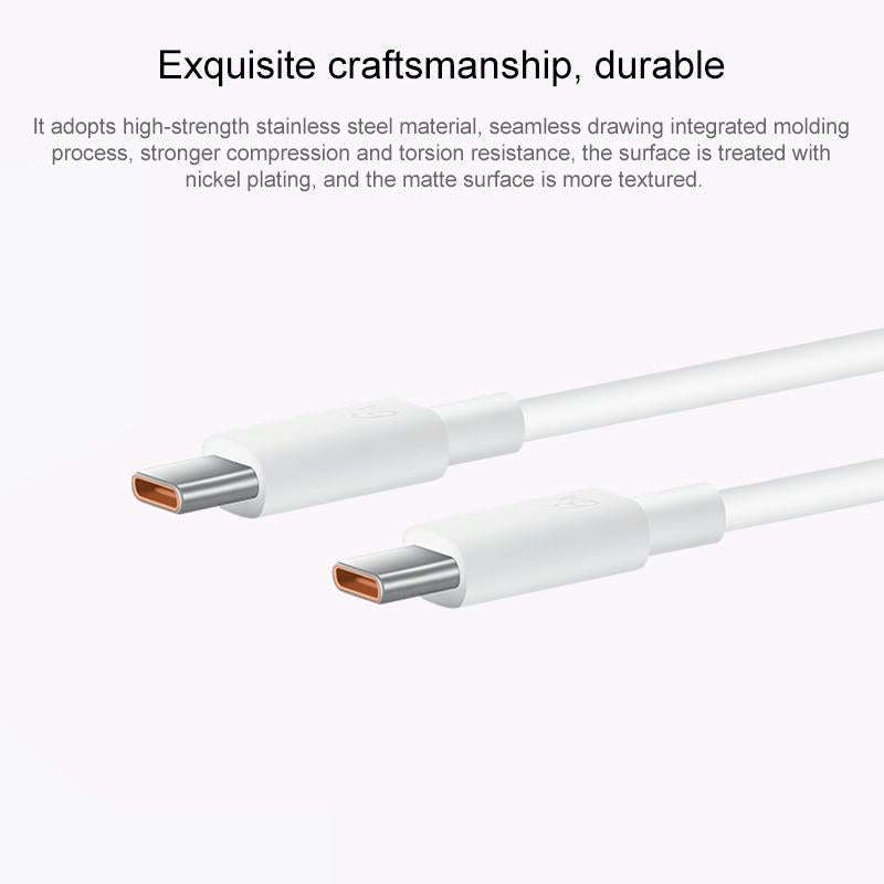 Original Huawei CC800 6A Type-C / USB-C to Type-C / USB-C Charging Data Cable, Length: 1.8m (White)