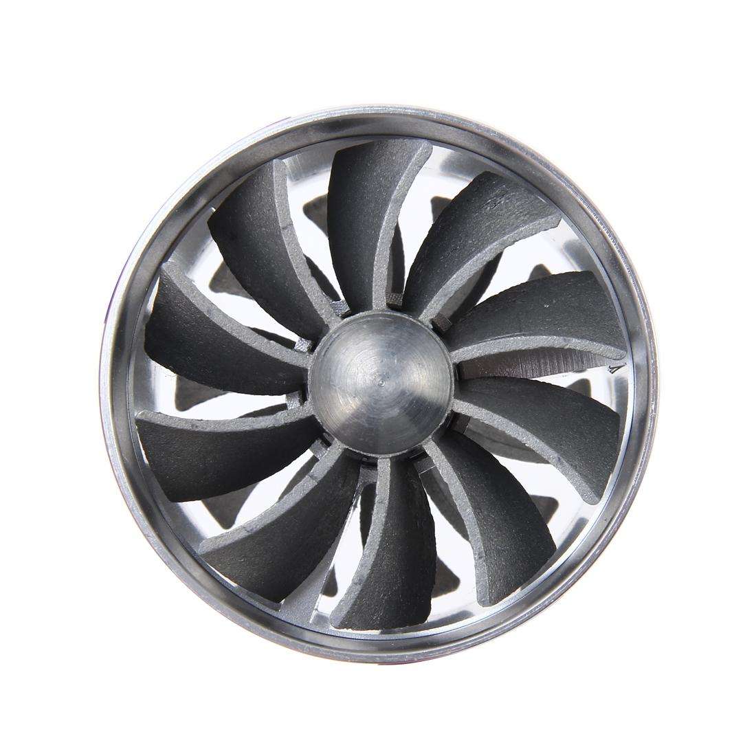 F1-Z Car Stainless Universal Supercharger Dual Double Turbine Air Intake Fuel Saver Turbo Turboin...