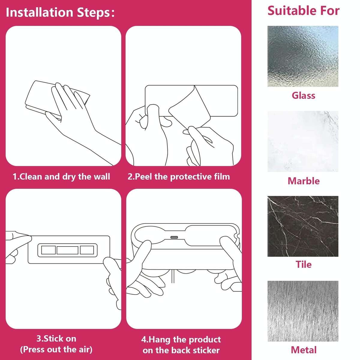 For Dyson Hair Dryer Bracket Storage Rack Wall Mounted Organizer Holders With Hand Dryer Elegant ...