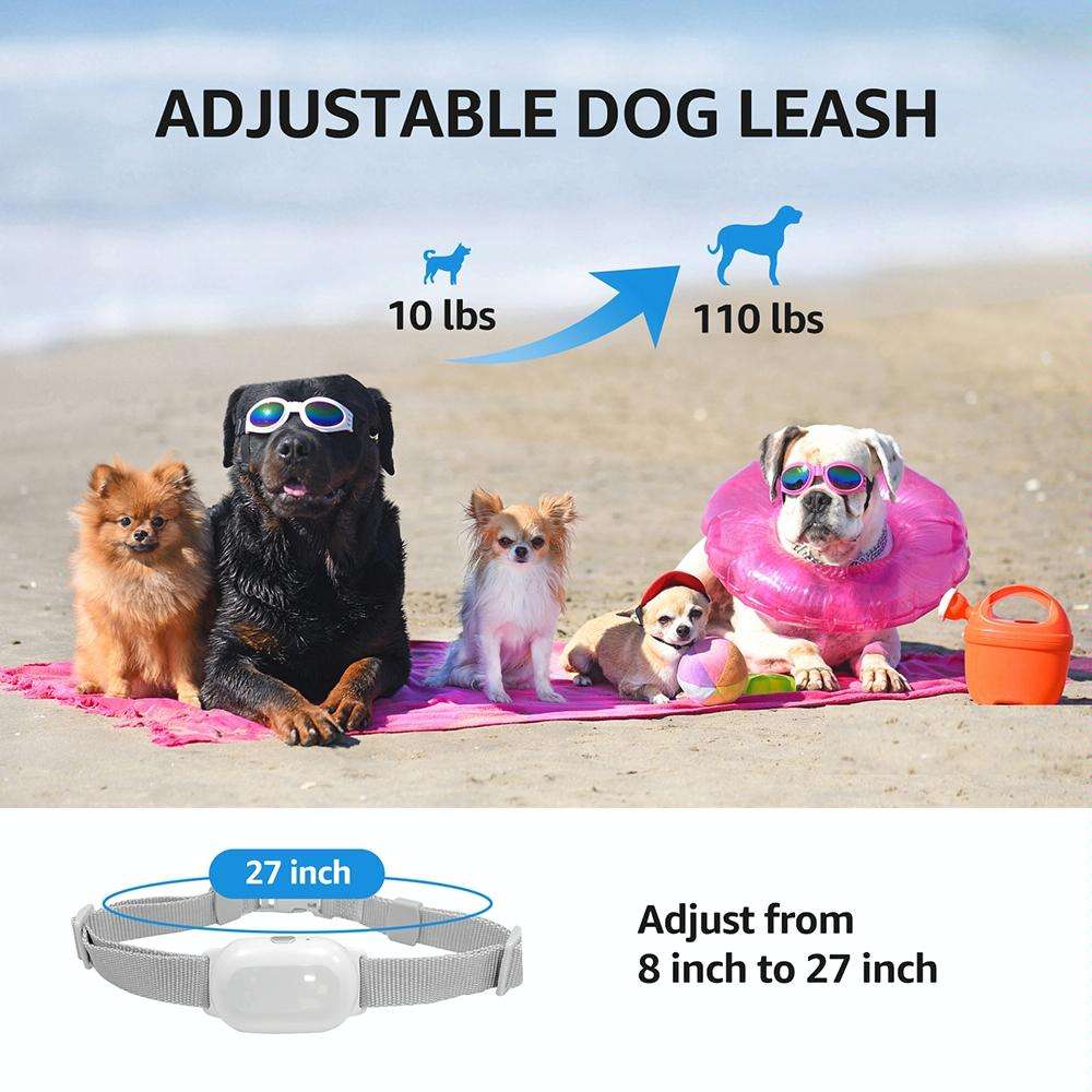 Smart Waterproof Shock Collar For Pets Remote Control Dog Training Device, Size: For-Two-Dog(White)