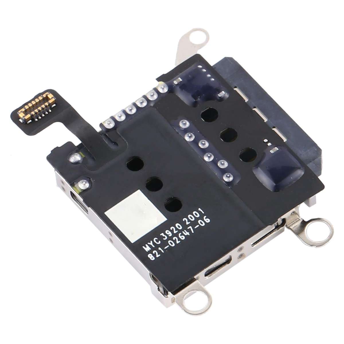 Single SIM Card Holder Socket with Flex Cable for iPhone 12 / 12 Pro