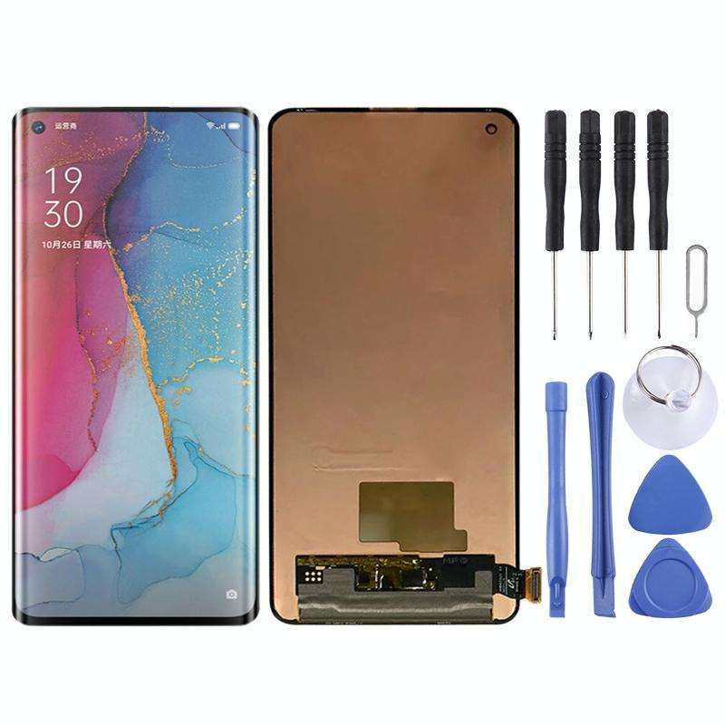 For OnePlus 8 with Digitizer Full Assembly Original AMOLED LCD Screen (Black)