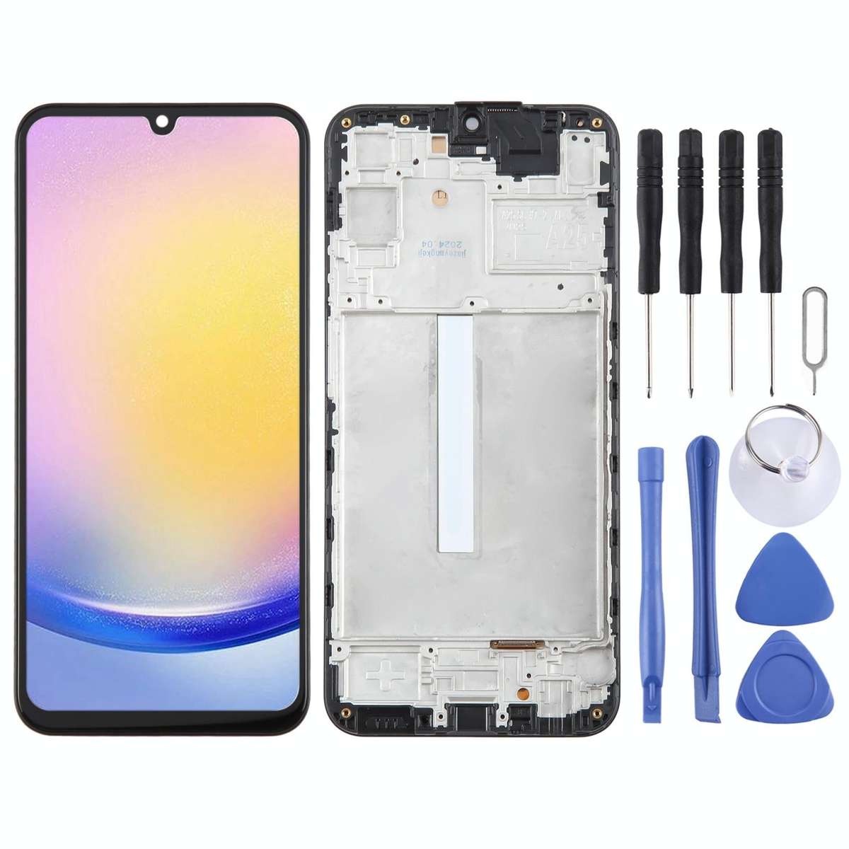 For Samsung Galaxy A25 SM-A256B TFT LCD Screen Digitizer Full Assembly with Frame, Not Supporting...