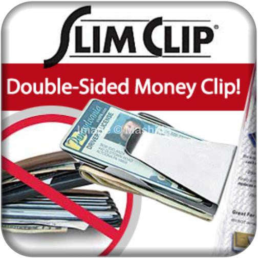 Slim clip double-sided money clip
