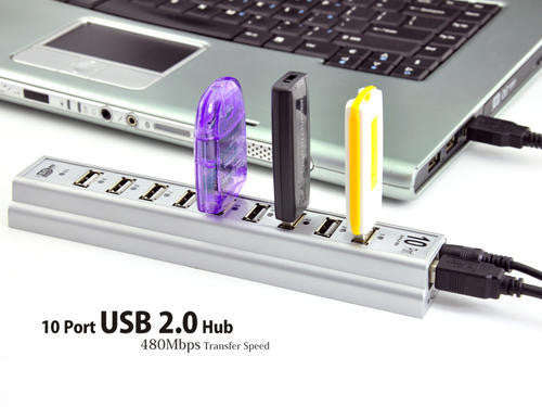 10 Port Usb Hub-480 Mbps