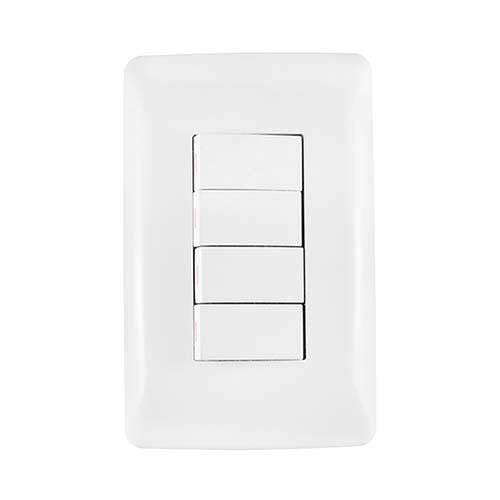 Crabtree Diamond 4 Lever Light Switch 2 x 4