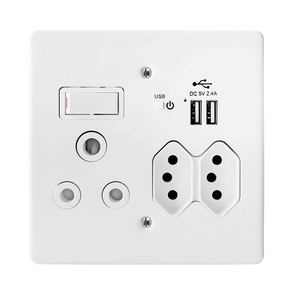 Crabtree Classic USB Combo Socket 4 x 4