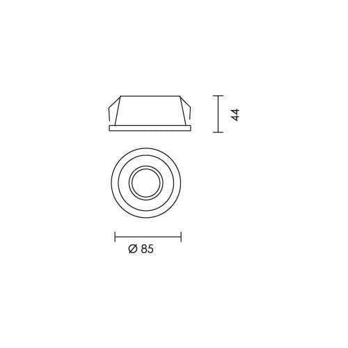 Spazio 2223 Anti-glare tiltable Downlight