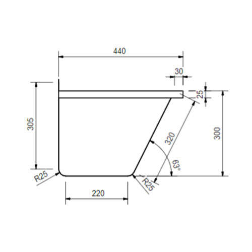 Franke DLX 101 Single Bowl Wall Mounted Wash Trough - Stainless Steel