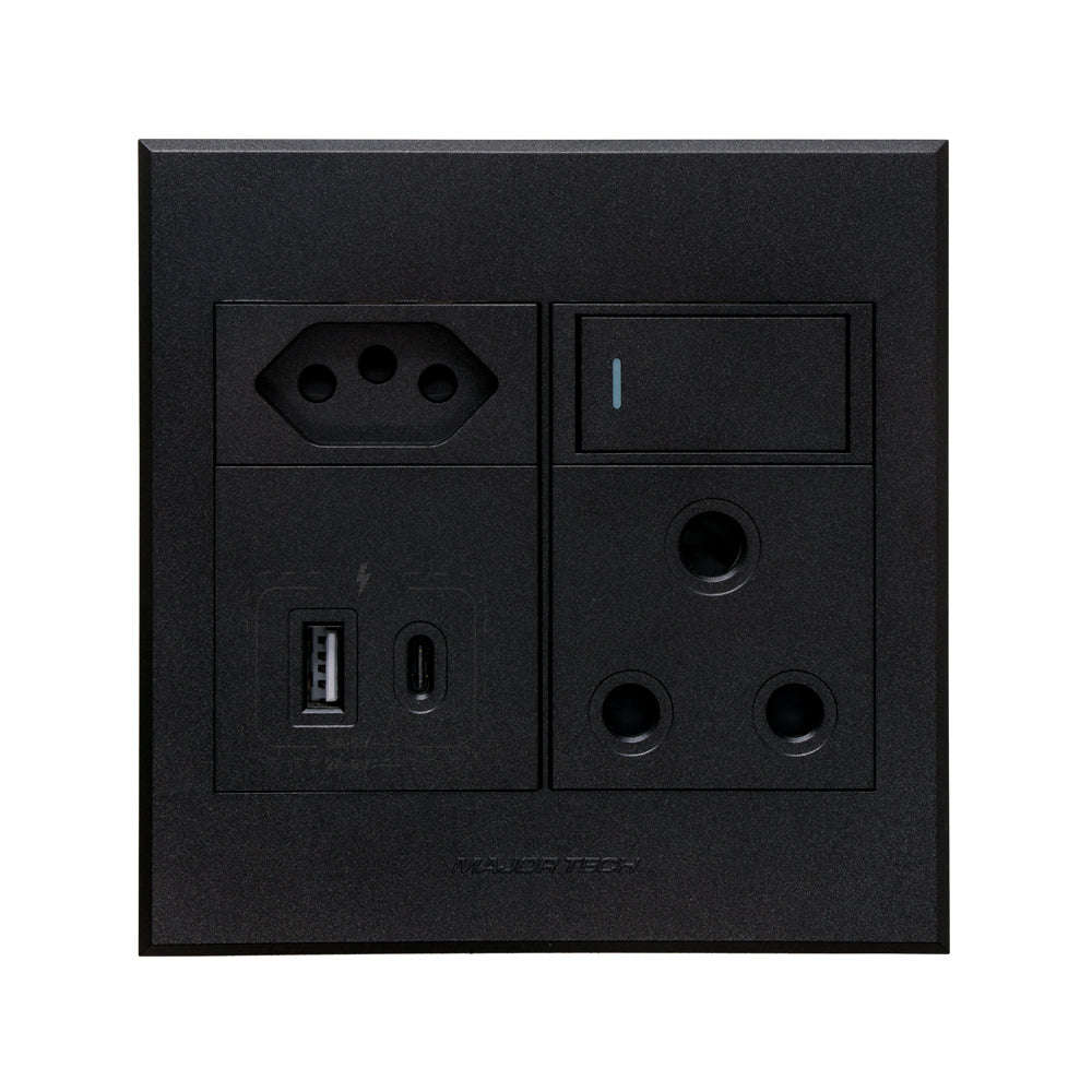 VETi 3 Aura Dual USB Combo Wall Socket 4x4