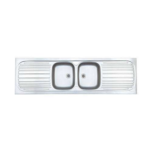 Franke Trendline 722 Stainless Steel Double Centre Bowl Overmount Sink 535x1500mm