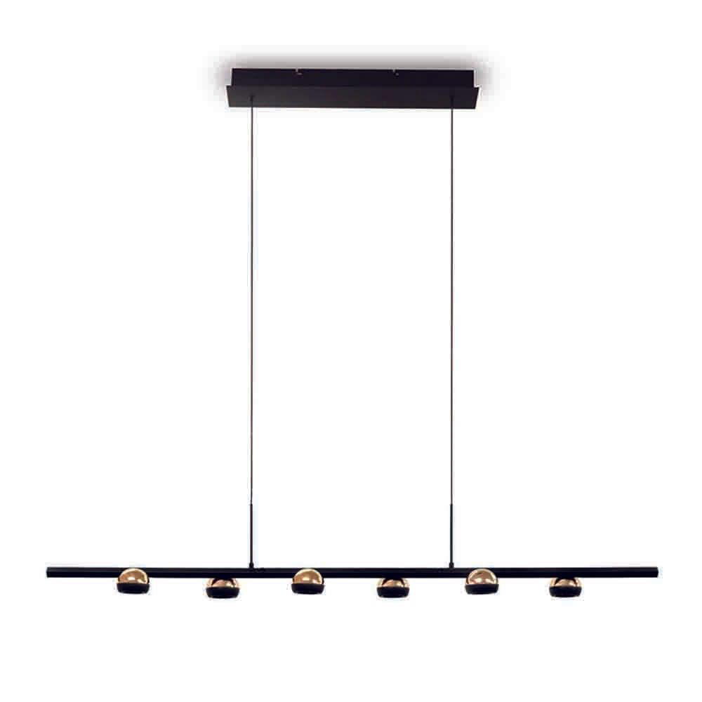 Spazio Marrakesh 6 Light 30W 3000lm Warm White Pendant - Black