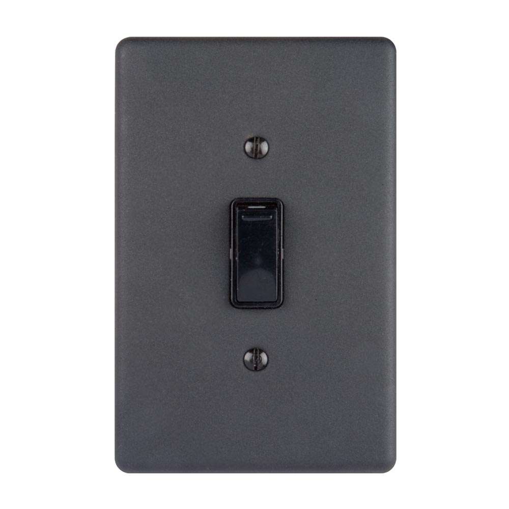 Lesco 1 Lever 2-Way Light Switch 4 x 2 - Matt Black
