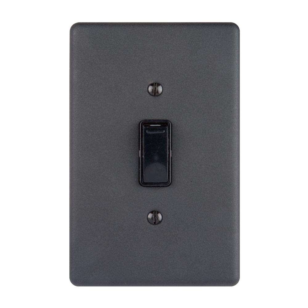 Lesco 1 Lever 1-Way Light Switch 4 x 2 - Matt Black