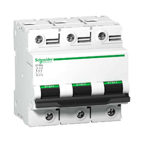 Schneider Acti 9 C120a DIN Mini Circuit Breaker C-Curve 3P