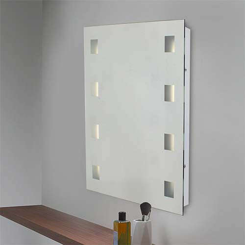 Eurolux Large Bathroom Mirror with Vertical Illuminators 4000K