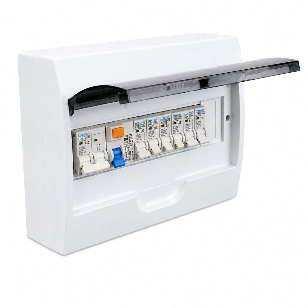 Tradeprice 12-Way DIN Surface Mount PVC Distribution Board + MCB Kit