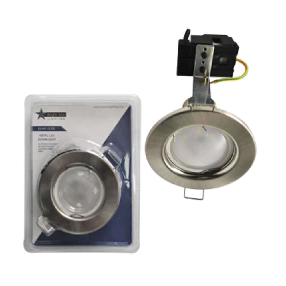Bright Star LED Recessed Downlight Blister Pack 5W 400lm 81mm - Satin Chrome