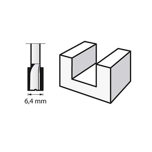 Dremel Router Bit HSS 654 6.4mm