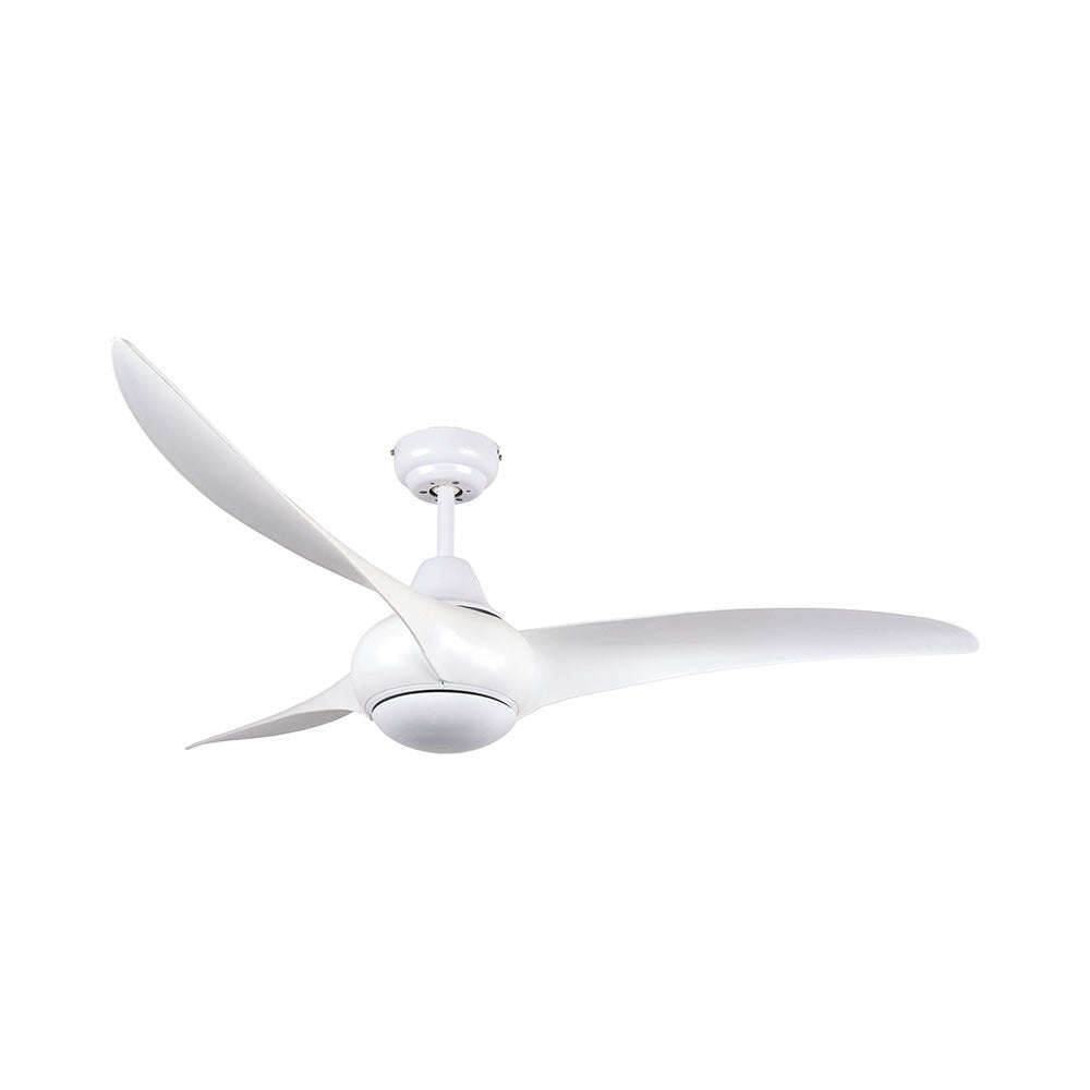 Bright Star 3 Blade Ceiling Fan with Remote 1320mm - White Finish