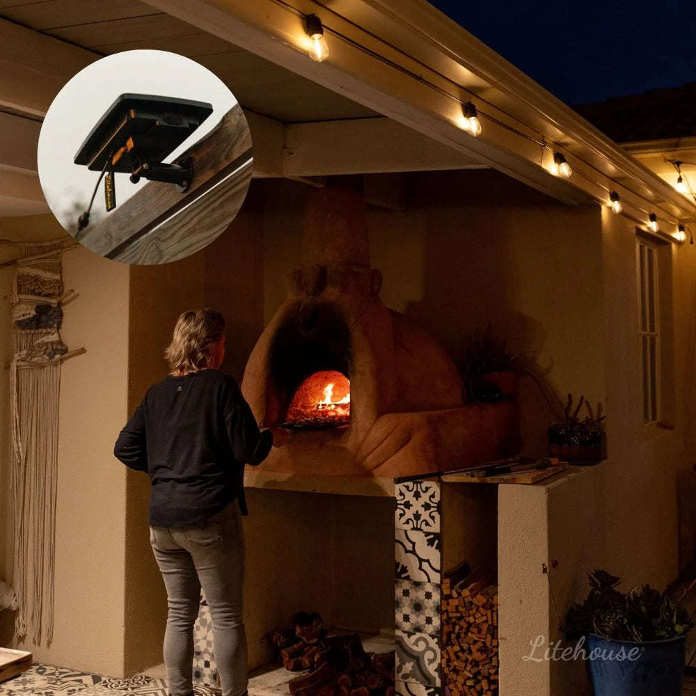 Litehouse Solar Traditional LED Bulb Festoon String Lights 2700K