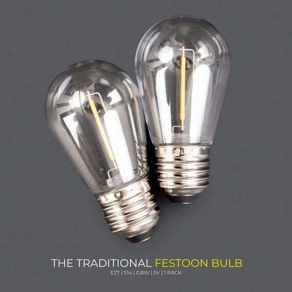 Litehouse LED Traditional Solar Festoon Replacement Bulb E27 5V 2700K