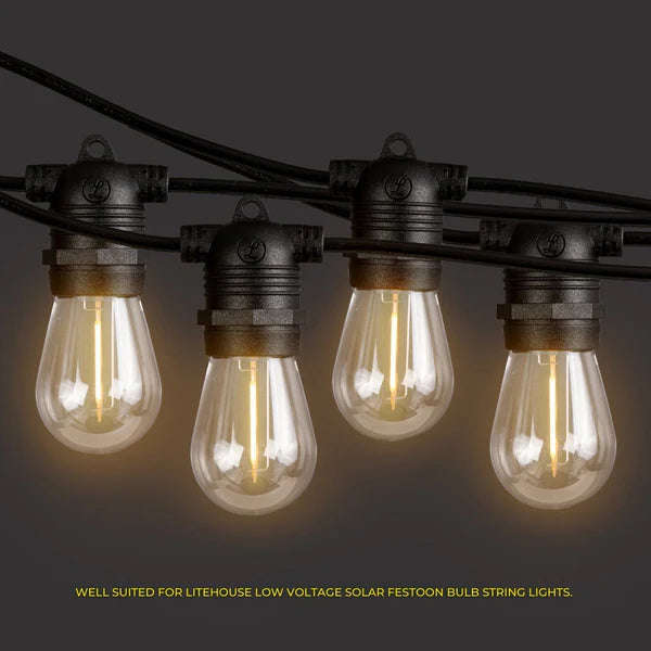 Litehouse LED Traditional Solar Festoon Replacement Bulb E27 5V 2700K