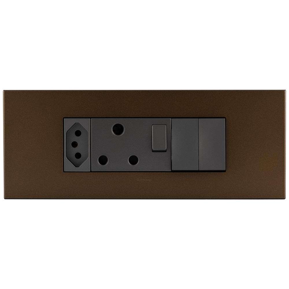 Legrand Arteor 6-Module Power Cluster V-Slim + RSA Socket + 2x Switches
