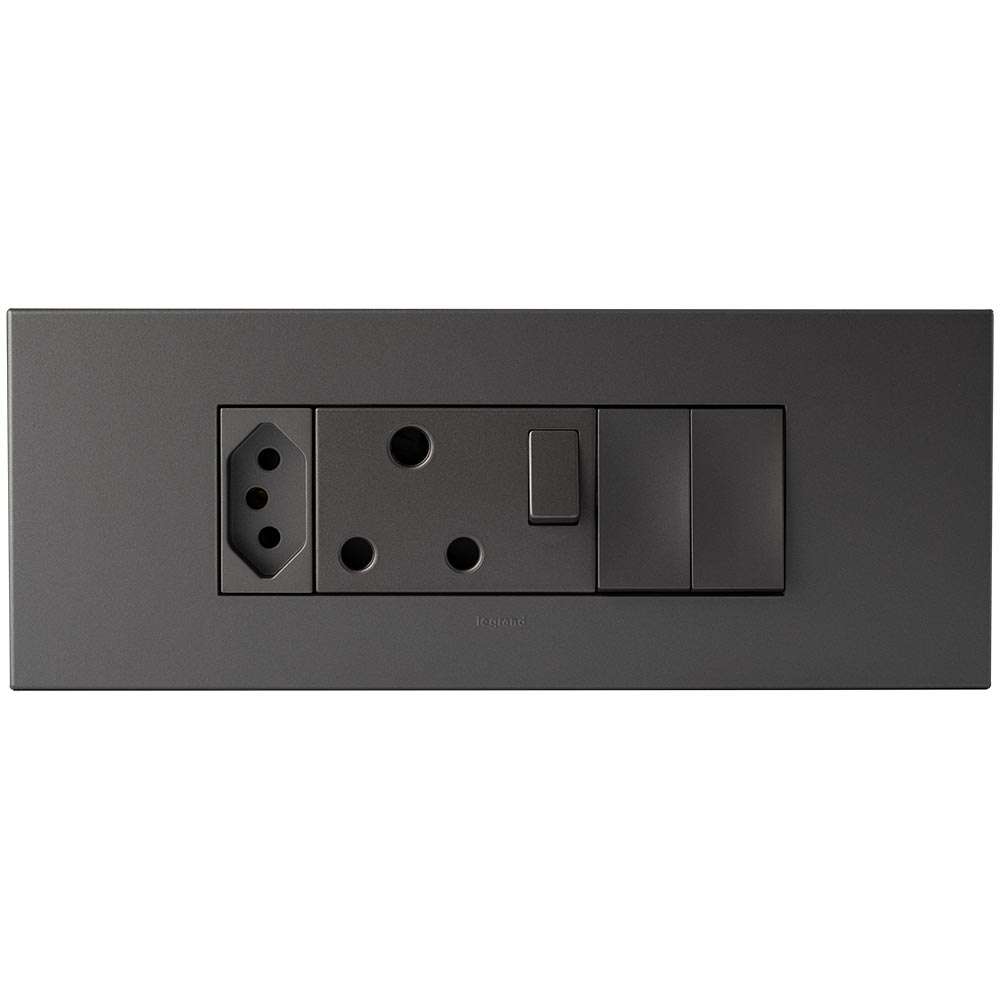 Legrand Arteor 6-Module Power Cluster V-Slim + RSA Socket + 2x Switches