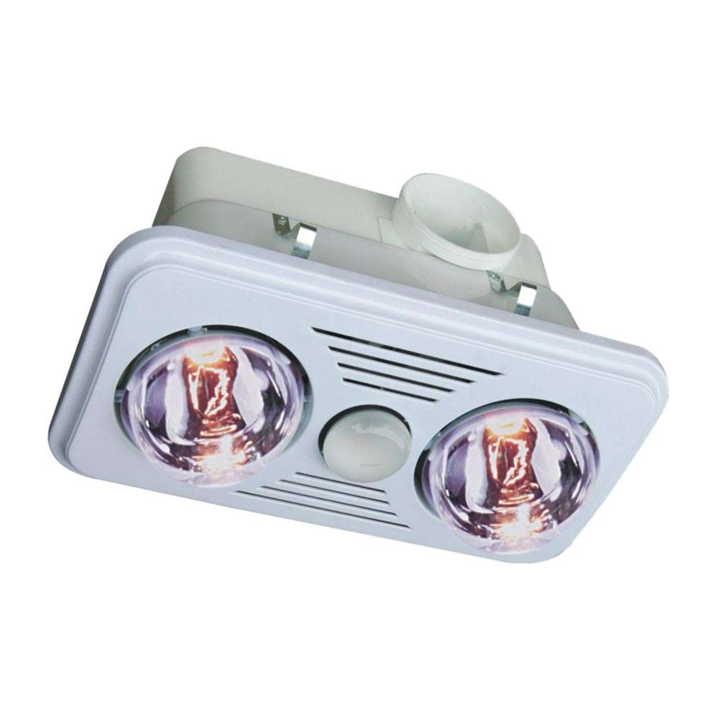 WACO 2 Light Ceiling Mount Bathroom Heater