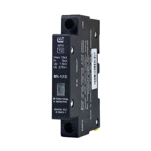 CBi QFL-1(13) Mini Rail Surge Protector with Indication 1P 275V 10kA