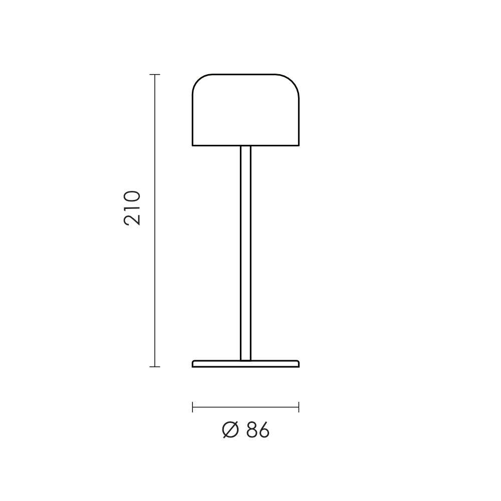 Spazio Sushi Rechargeable LED Table Lamp 2W 130lm 3000K
