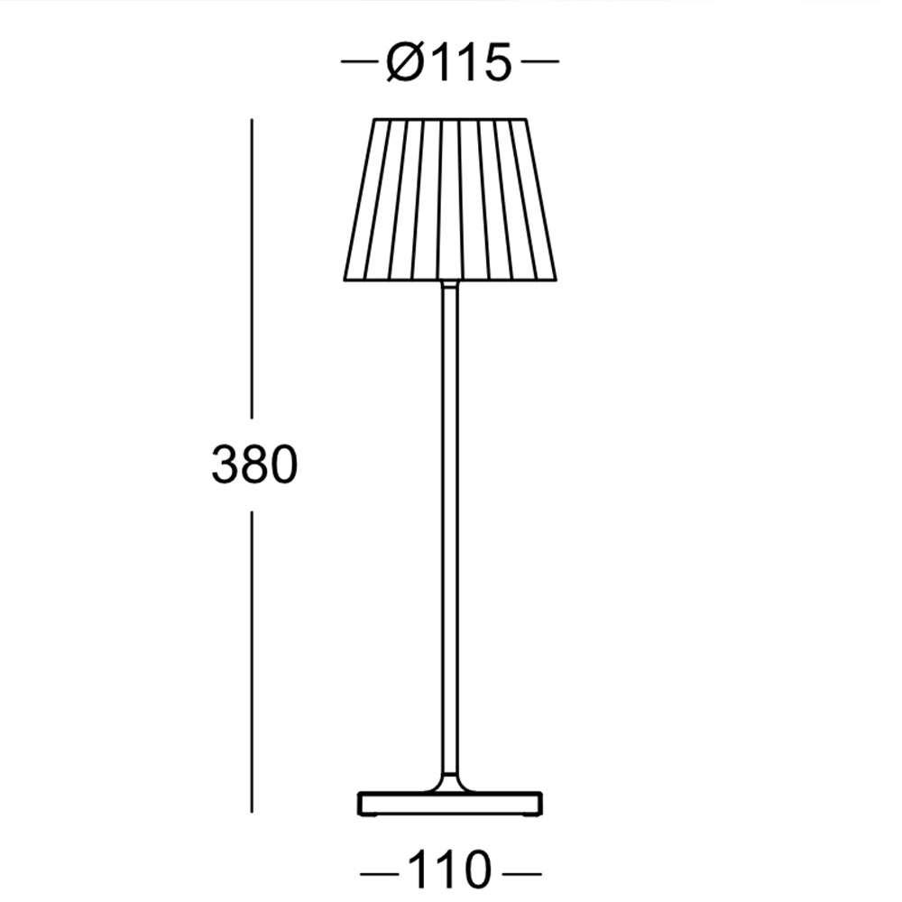 Spazio Plissè Rechargeable LED Table Lamp 2.2W 188lm CCT