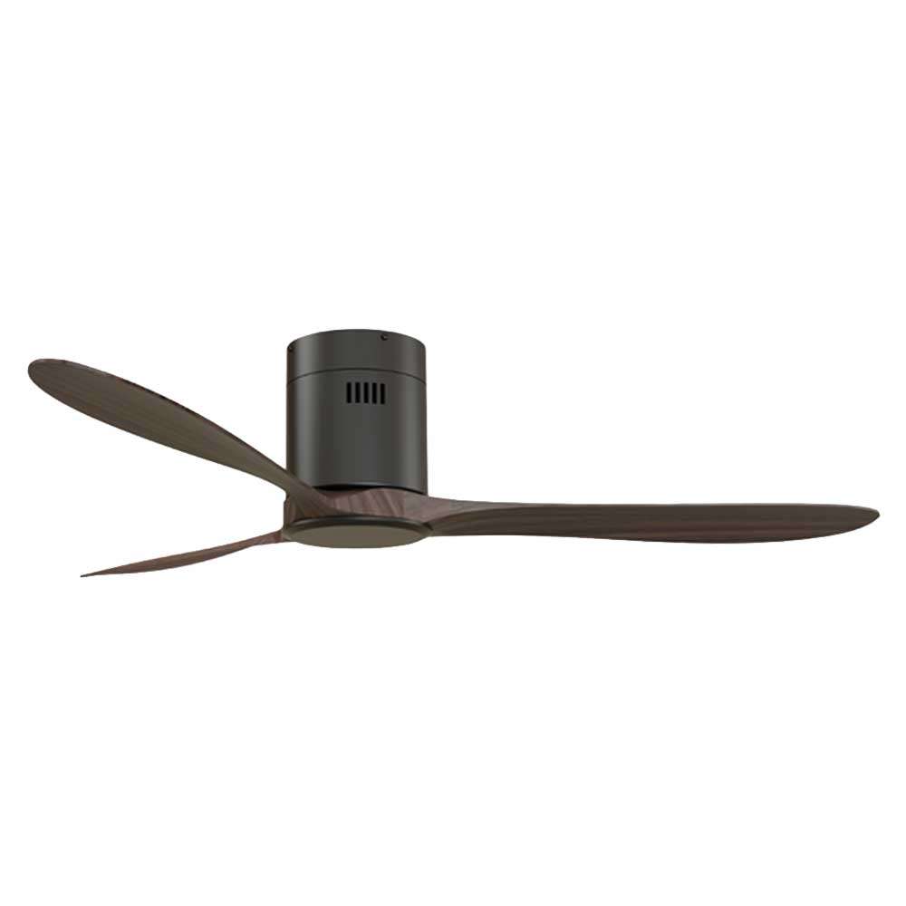 Solent Hugger 3 Blade Ceiling Fan with Remote 1320mm - Dark Oak