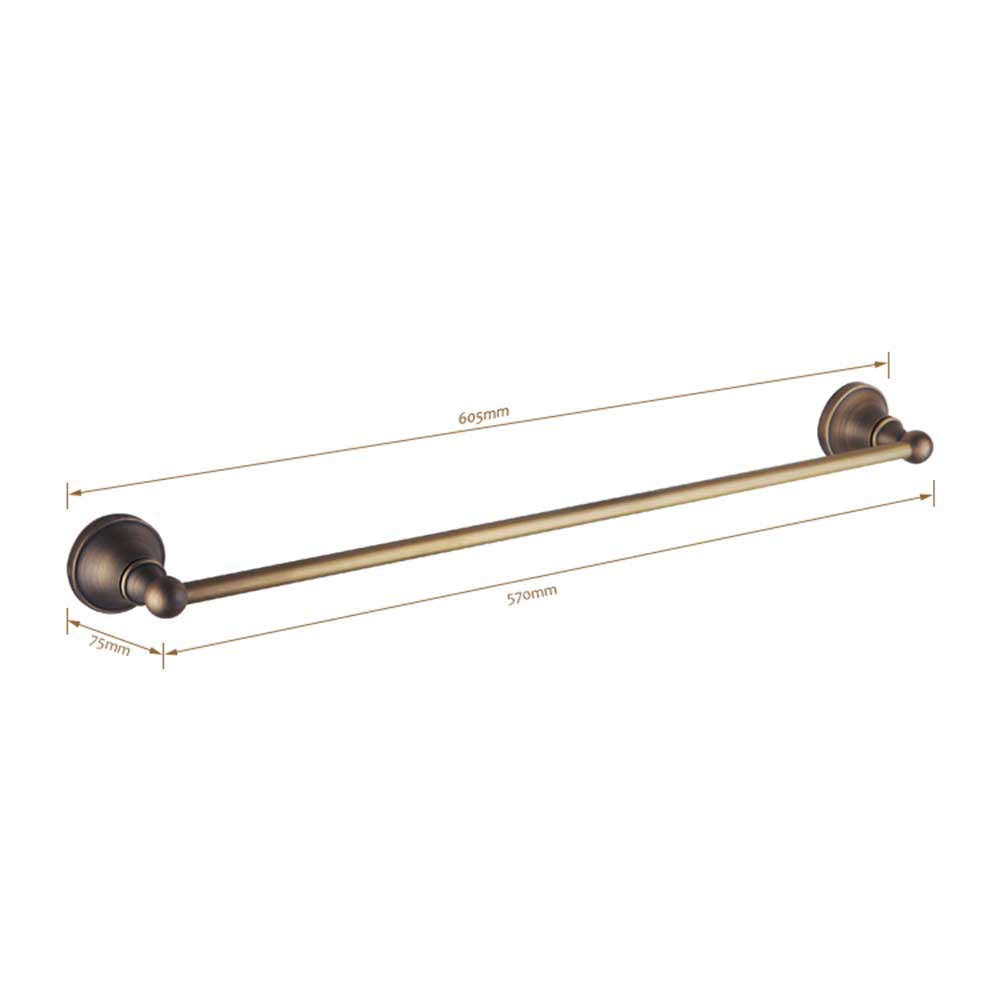 Trendy Taps Cuivre Single Towel Rail - Brass