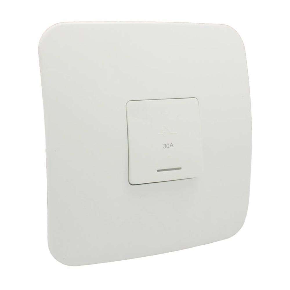 VETi 1 Isolator Switch with Indicator 2P 30A 4x4 - White Module / White