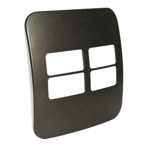 VETi 1 4 Horizontal Module Cover Plate 4x4 - Black Trim