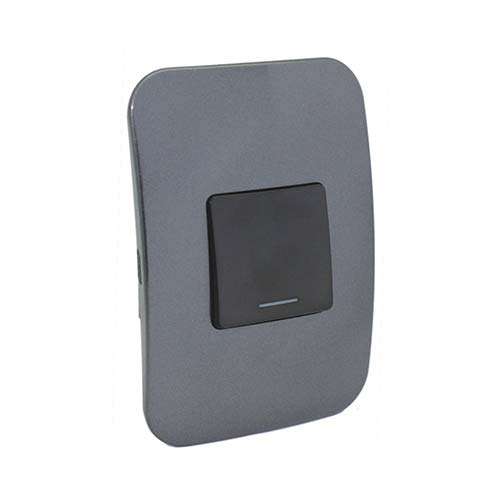 VETi 1 1 Lever 1-Way Wide Light Switch 4x2 - Black Module
