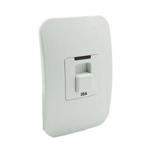 VETi 1 Isolator Switch with Indicator 2P 30A 4x2 - White Module