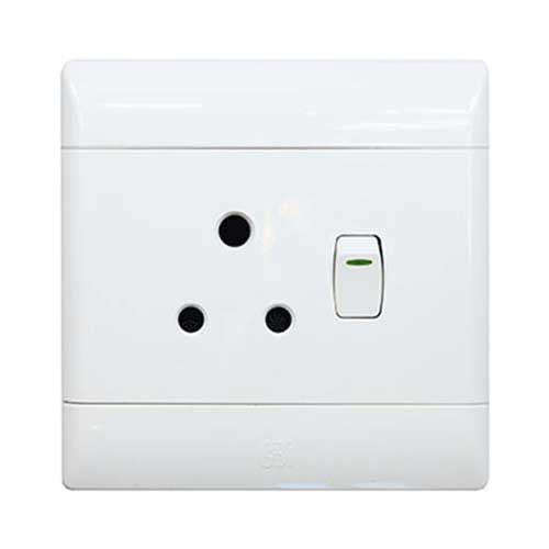 CBi PVC Single Switched Socket 4x4 - White