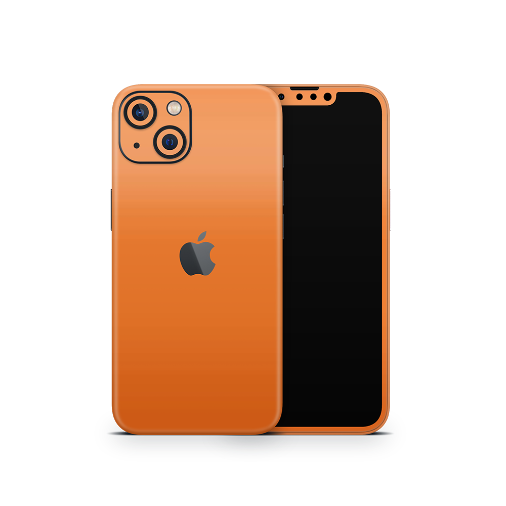 SkinNit Decal Sticker Skin Apple iPhone 13 Mini Matte Orange (Decal Skin)