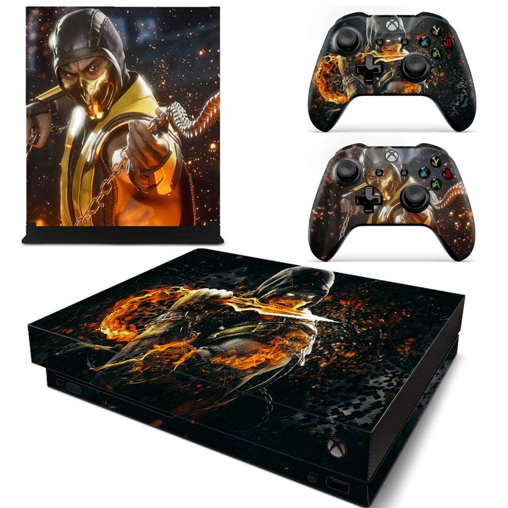 SkinNit Decal Sticker Skin For Xbox One X: Scorpion Fire