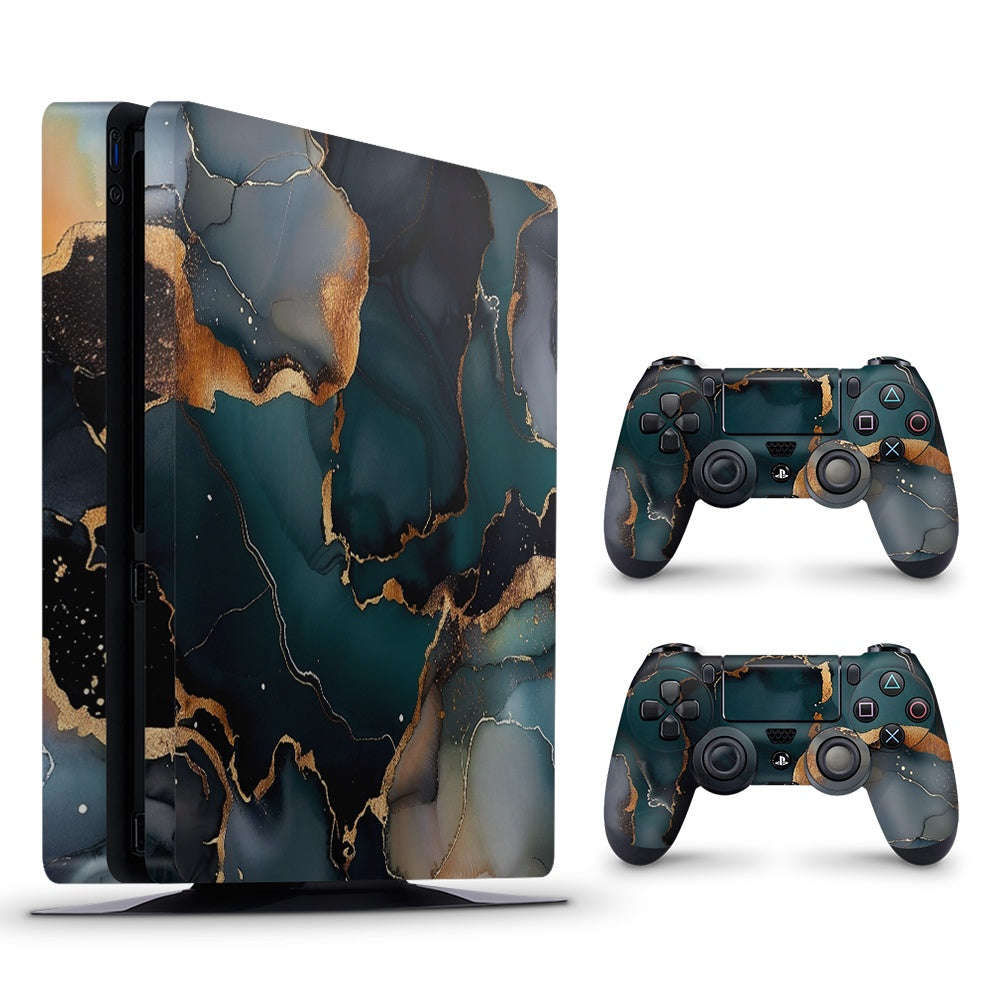 Decal Skin Sticker for PS4 Slim: Abstract Deep Marble