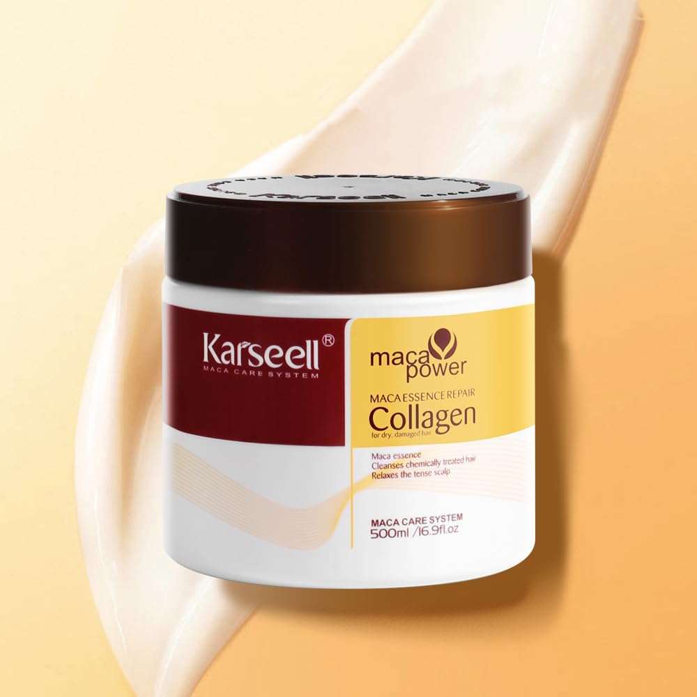 Karseell Hair Repair Mask, Maca Power Deep Repair Collagen Hair Mask 100ml, 500 ml