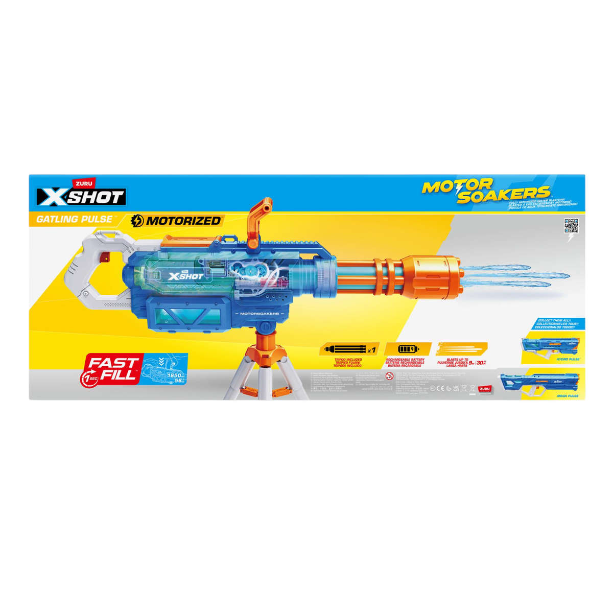 X-Shot Water-Fast Fill-Large Gatling Motor Soaker Blaster