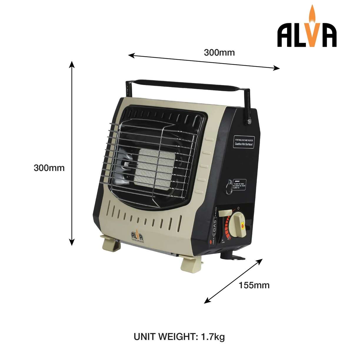 Alva Outdoor Butane Canister Mini Heater Beige